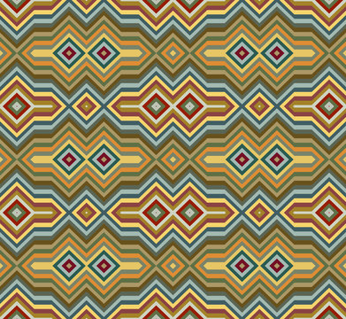 Color Abstract Retro Zigzag Vector Background © epic
