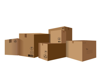 Fototapeta premium stack of Cardboard Boxes