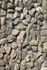 Mur z kamienia, granitu.
