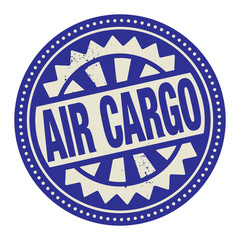 Abstract stamp or label with the text Air Cargo written inside