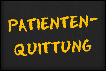 Kreidetafel - Patientenquittung - g759