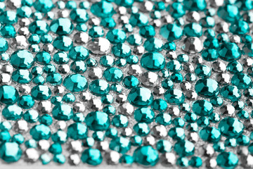 green and silver texture with crystals