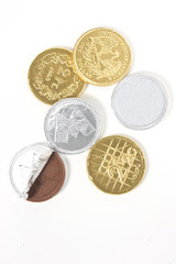 monedas chocolate