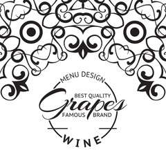 Wine list design layout.