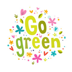 Go green text
