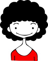 illustration fun girl