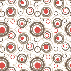 Fototapeta premium Seamless pattern with circles on white