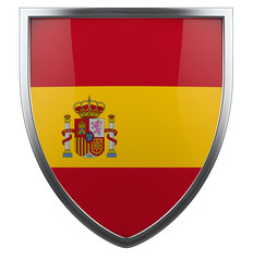 Fototapeta premium Spain Flag Shield