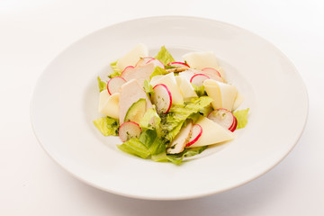 salad with radish and cheese