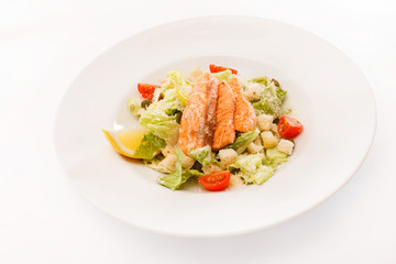 caesar salad with salmon