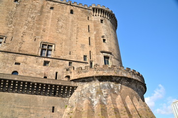 The medieval castle of Maschio Angioino, Naples, Italy