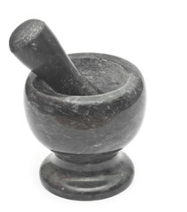 Mortar and pestle Isolated on a white background