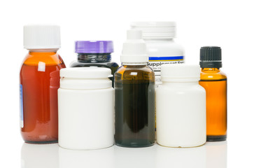 Bottles with medicine