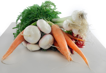 légumes frais sur la table