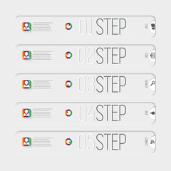 Simple Infographic template. Vector illustration for workflow la