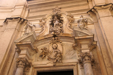 Détail d'immeuble ancien dans Gênes