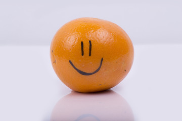 A happy orange smiling