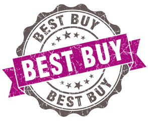 Fototapeta premium Best buy violet grunge retro style isolated seal