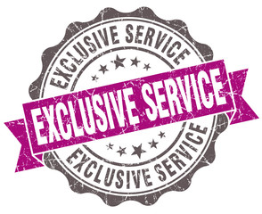 Obraz premium Exclusive service violet grunge retro style isolated seal
