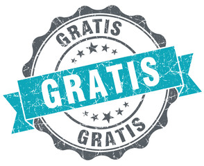 Fototapeta premium Gratis turquoise grunge retro style isolated seal