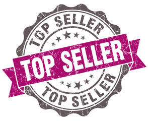 Top seller violet grunge retro style isolated seal