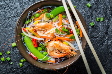 Chinese mix vegetables with shrimp