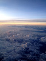 sky after sunset on a flight