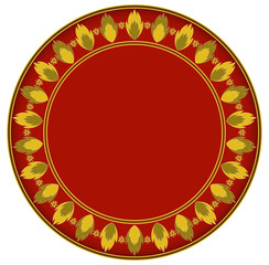 Fire gold circle frame