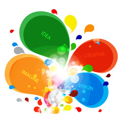 Multicolor abstract design