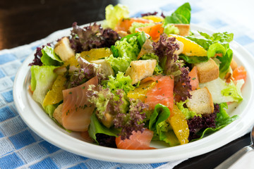 Smoked salmon salad