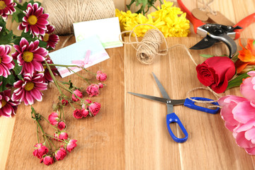 Working place of florist. Conceptual photo