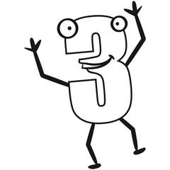 3 Mann Figur Lustig Comic Cartoon