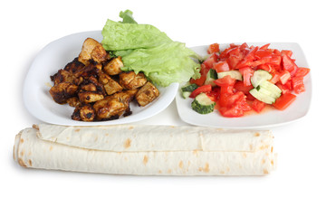 Burrito on table