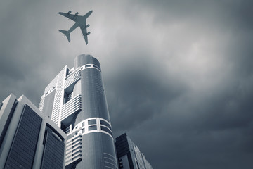 Obraz premium Flying airplane