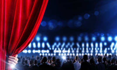 Opened curtain