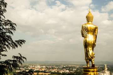 Fototapeta na wymiar Buddha statue in Wat Phra That Khao Noi, Nan Province, Thailand