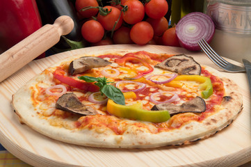 Pizza con verdure