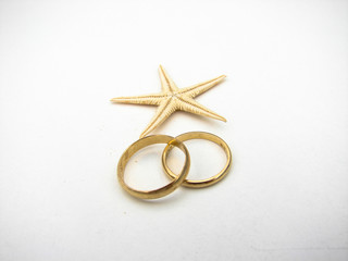 alliance deux mariage etoile mer