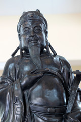 Black deity statues of Chinese religion.
