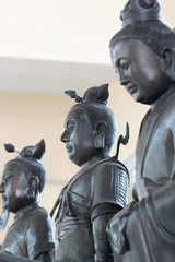 Black deity statues of Chinese religion.