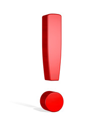 Red 3d exclamation mark