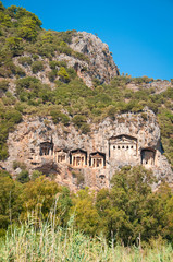 Fototapeta na wymiar Lycian tombs - Landmark Turkey