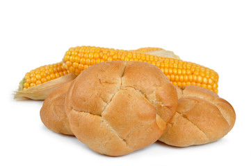 Wheat buns with corn
