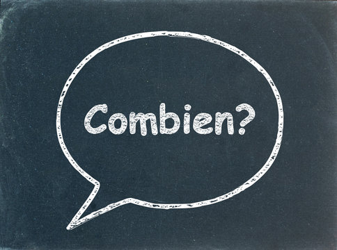 Bulle "COMBIEN?" sur Tableau (questions quantit&eacute; prix tarifs)