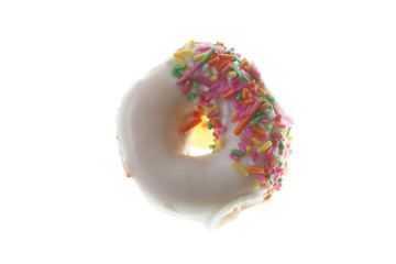 milk donuts isolated.