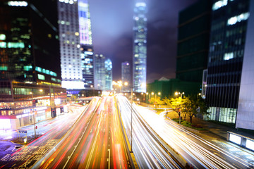 Fototapeta na wymiar Hong Kong night traffic
