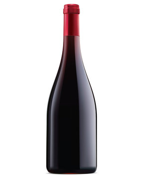 Fototapeta Burgundowa butelka czerwonego wina. Ilustracji wektorowych