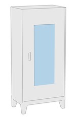cartoon image of medical cupboard
