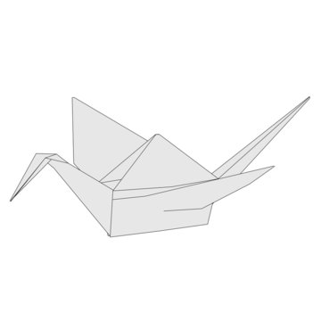 cartoon image of origami animal