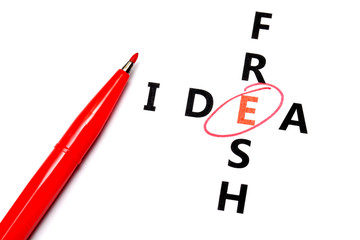 Fresh idea crossword